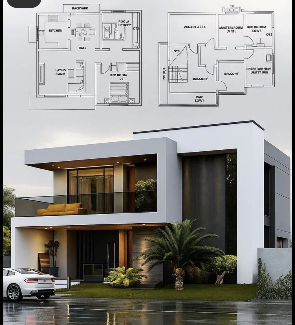 Vivienda construida con acabados modernos en Costa Rica